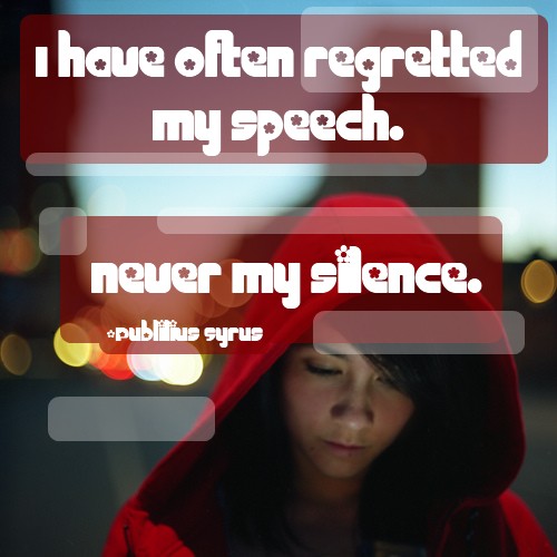 never my silence